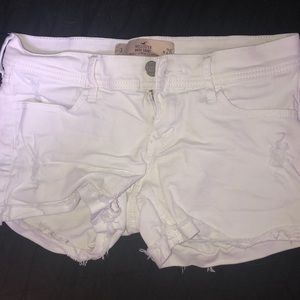 White Jean Shorts